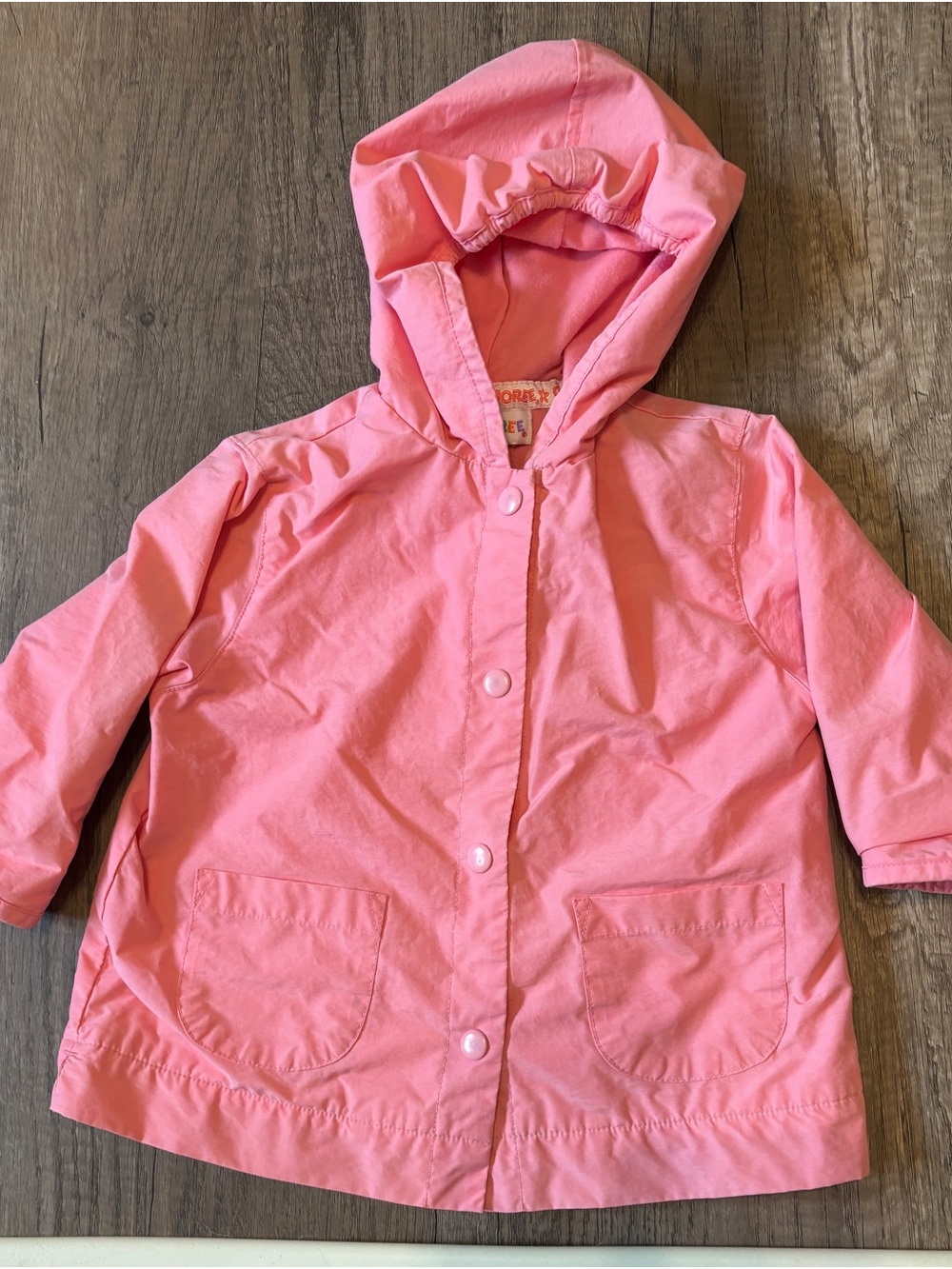 Vintage 90s 2000s Y2K Rainbow Tag Gymboree Toddler Girl Windbreaker Jacket Pink